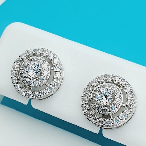 925 Sterling Silver CZ Beautiful Earrings for Women, 1USPAR4213 - Picture 1 of 11